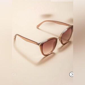 Francesca's Collections Brown and Gold  Cat Eye Style Sunglasses